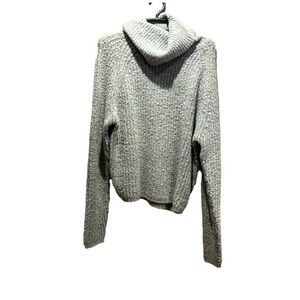 Garage Women’s Cozy Gray Ribbed Chunky Turtleneck Sweater Size XS